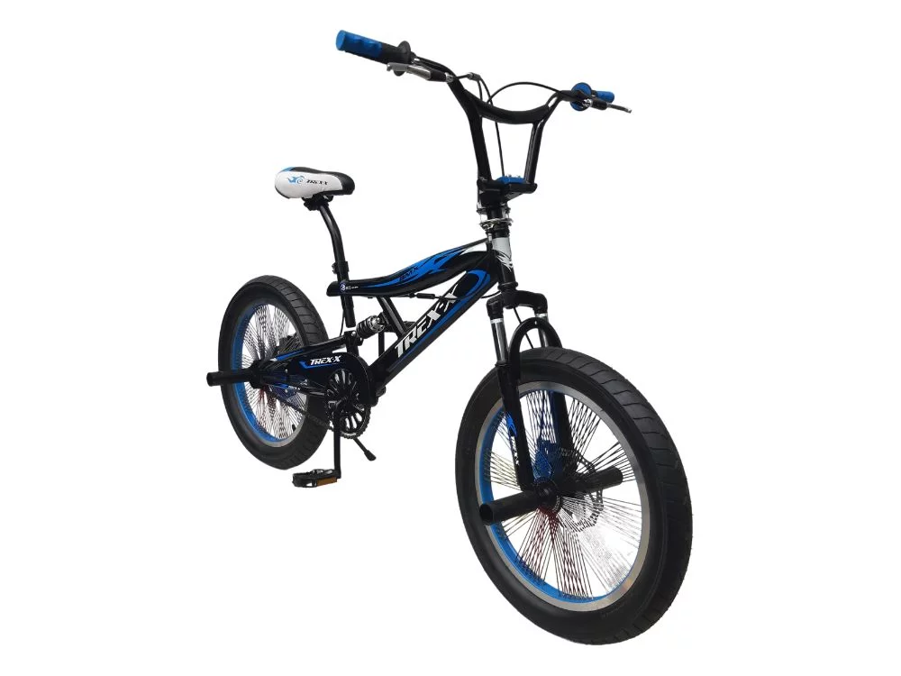 BMX TREXX doble suspensión color Azul Tienda Online BICI PERÚ STORE