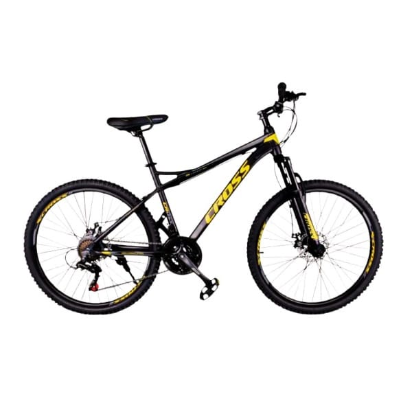 Bicicleta Montañera aro 26 Cross negro amarillo