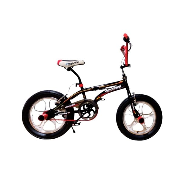 Bicicleta BMX aro 16 Cross negro/rojo