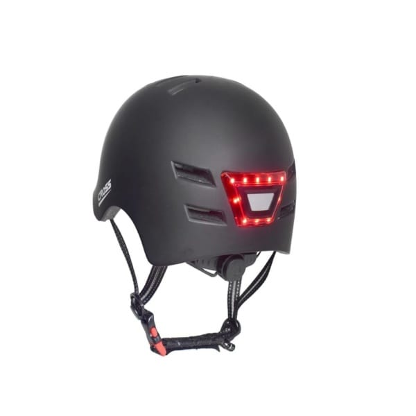 Casco Urbano con luz Cross negro