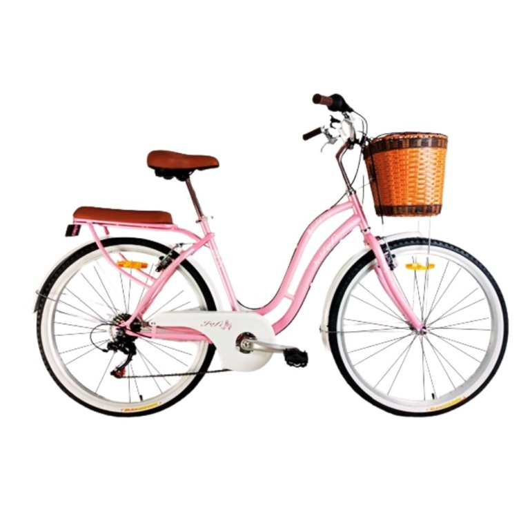 Bicicleta Vintage aro 26 Lady Rosado