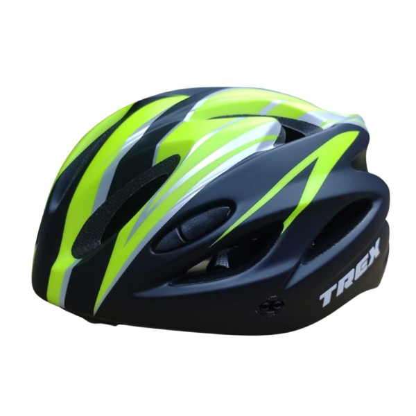 casco para ciclista trex verde