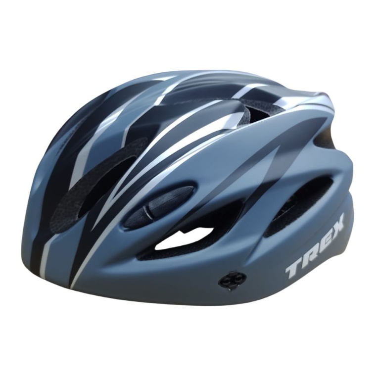 casco para ciclista trex gris
